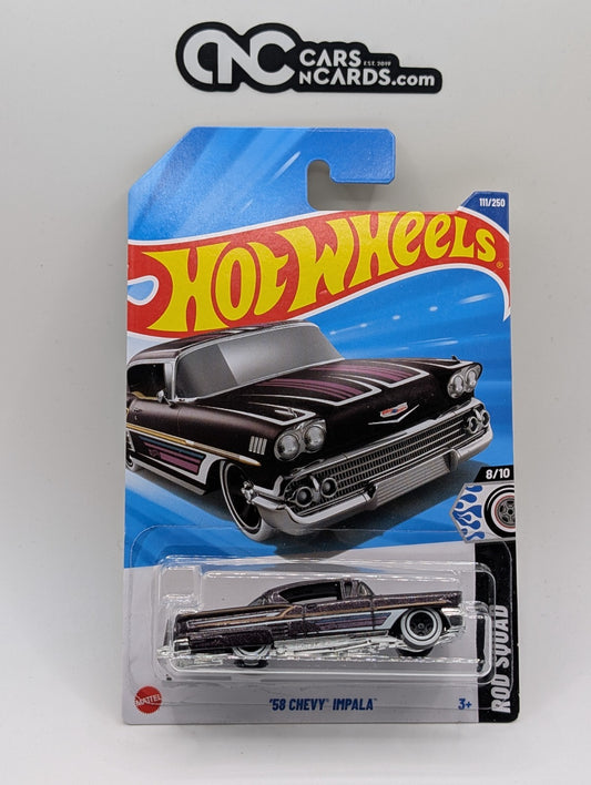 2025 Hot Wheels Rod Squad 8/10 '58 Chevy Impala 111/250