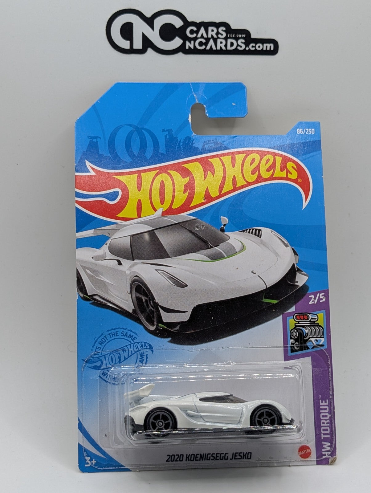 2021 Hot Wheels HW Torque 2020 Koenigsegg Jesko White 86/250 (Damaged)