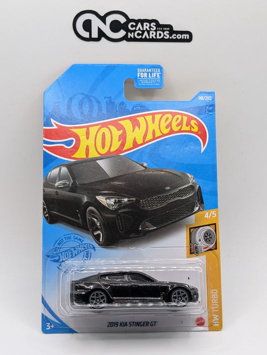 2021 Hot Wheels HW Turbo 4/5 2019 Kia Stinger GT Black (Soft Corners)