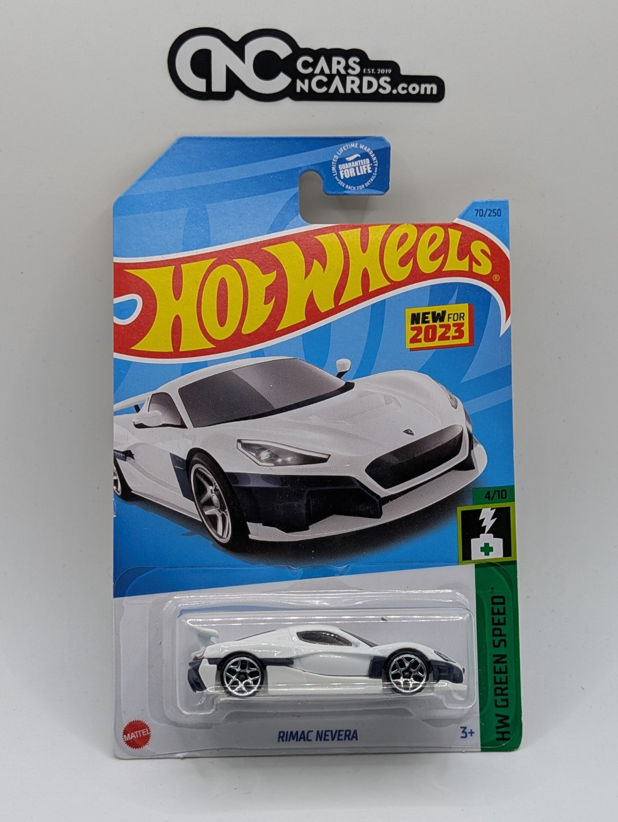 2023 Hot Wheels HW Green Speed 4/10 Rimac Nevera White 70/250 (Soft Corners)