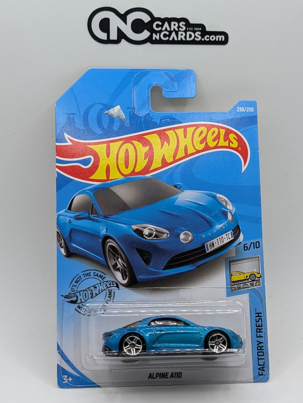 2019 Hot Wheels Factory Fresh 6/10 Alpine A110 Blue 238/250 (Card Damage)