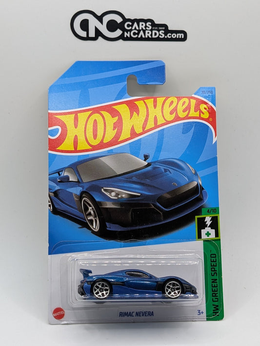 2023 Hot Wheels HW Green Speed 4/10 Rimac Nevera Blue 70/250 (Soft Corners)
