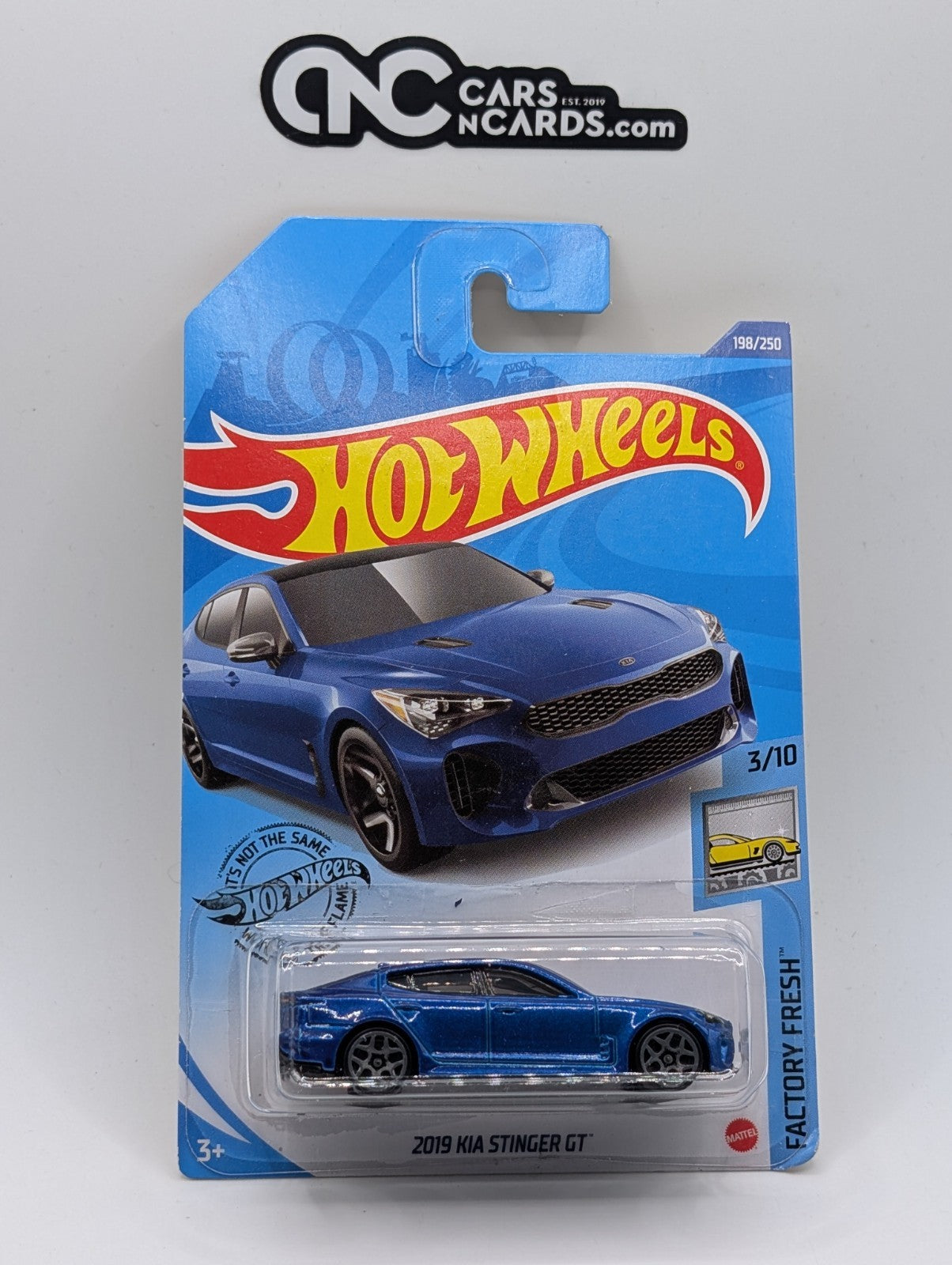 2020 Hot Wheels Factory Fresh 3/10 2019 Kia Stinger GT Blue (Soft Corners)