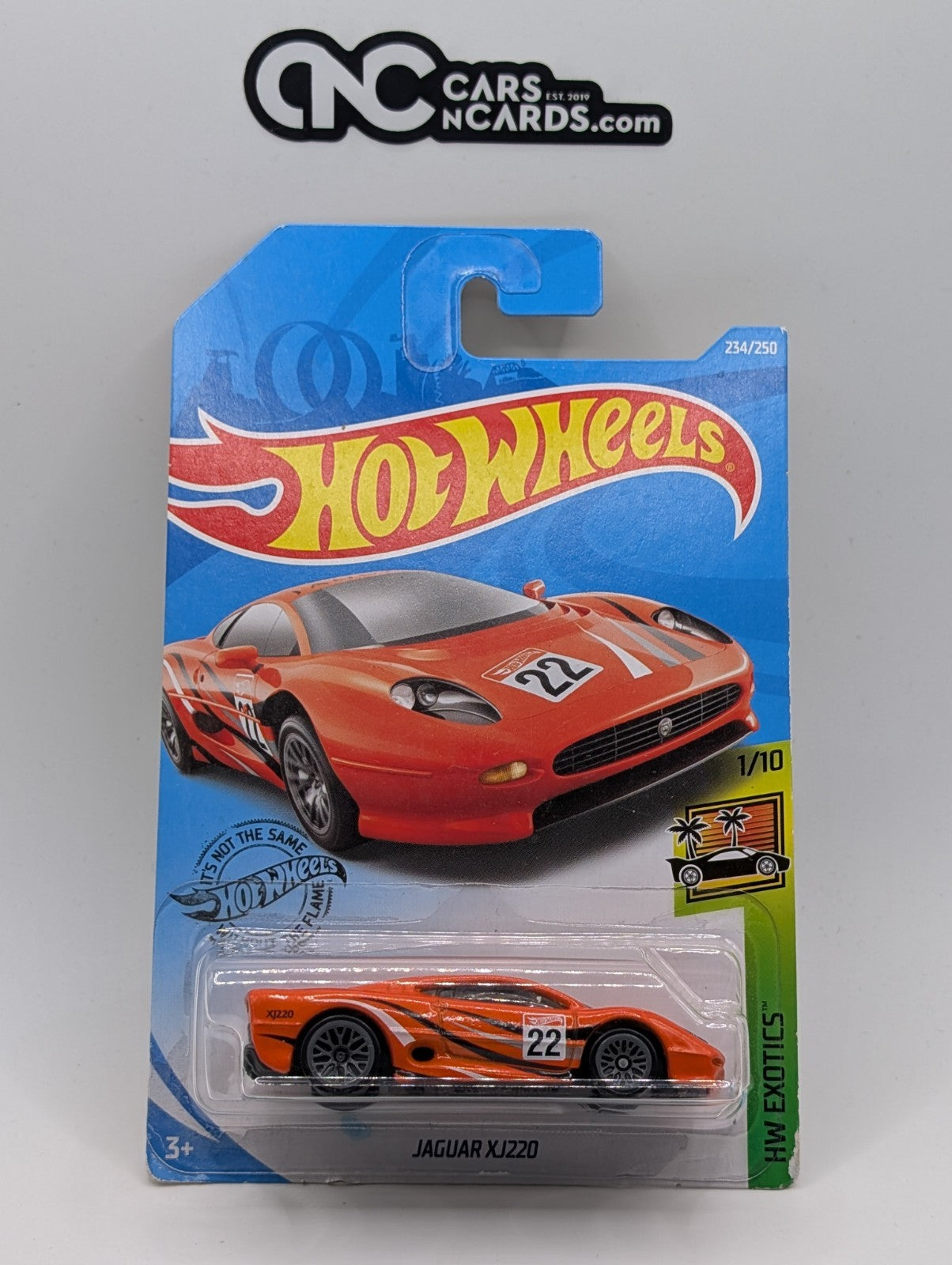 2019 Hot Wheels HW Exotics 1/10 Jaguar XJ220 Orange 234/250 (Soft Corners)