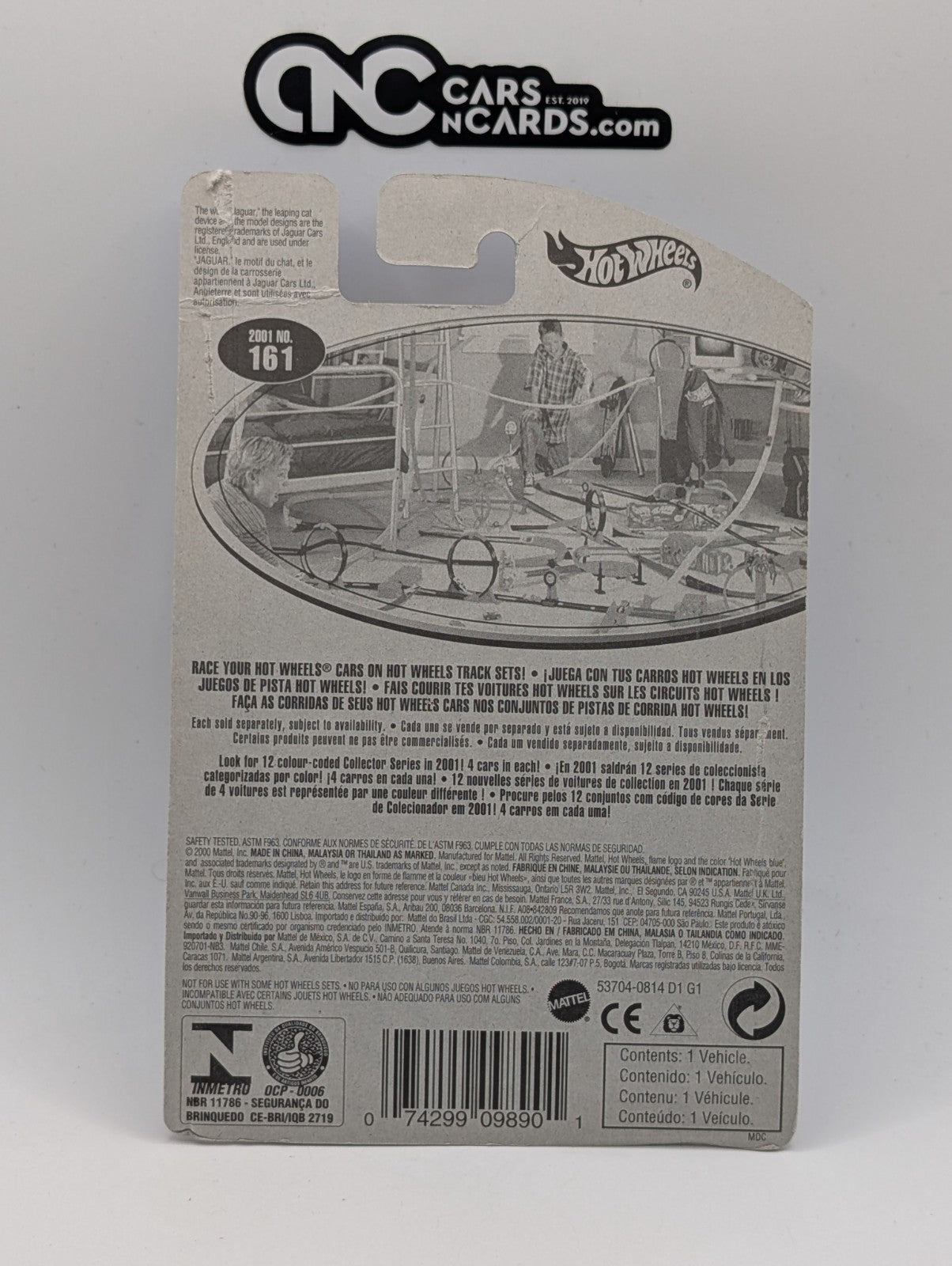 2000 Hot Wheels Jaguar D-Type Red 25389 Collector #180 (Card Damage)