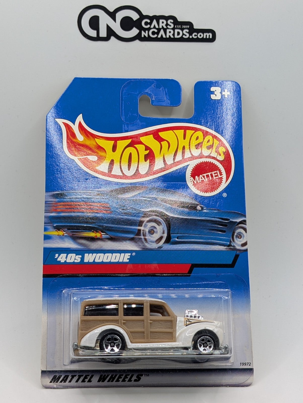 1998 Hot Wheels 40's Woodie White 19972 Collector #803 (Soft Corners)