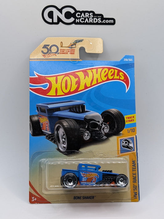 2018 Hot Wheels HW 50th Race Team 1/10 Bone Shaker (Card Damage)