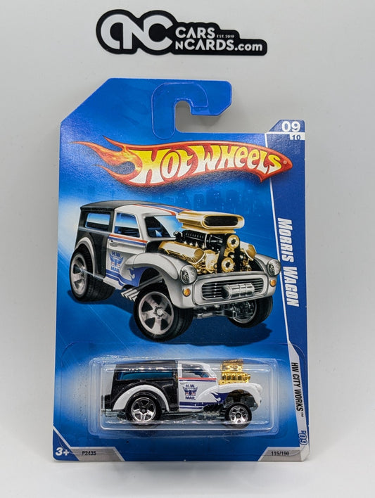 2009 Hot Wheels HW City Works 9/10 Morris Wagon White 115/190 (Soft Corners)