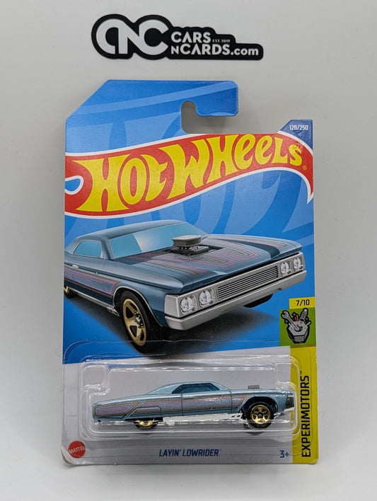 2022 Hot Wheels Experimotors 7/10 Layin' Lowrider Blue 128/250 (Soft Corners)