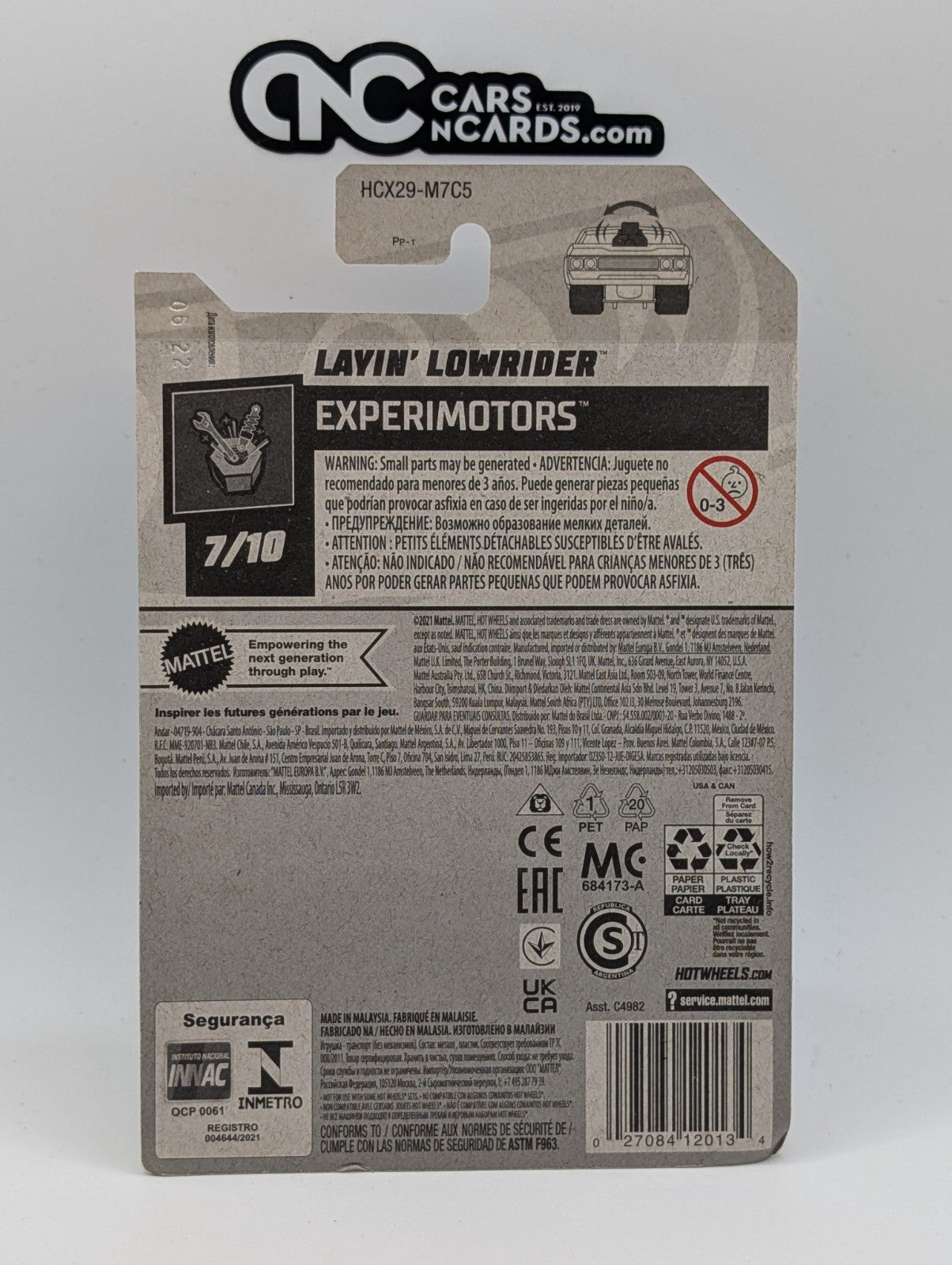 2022 Hot Wheels Experimotors 7/10 Layin' Lowrider Blue 128/250 (Soft Corners)