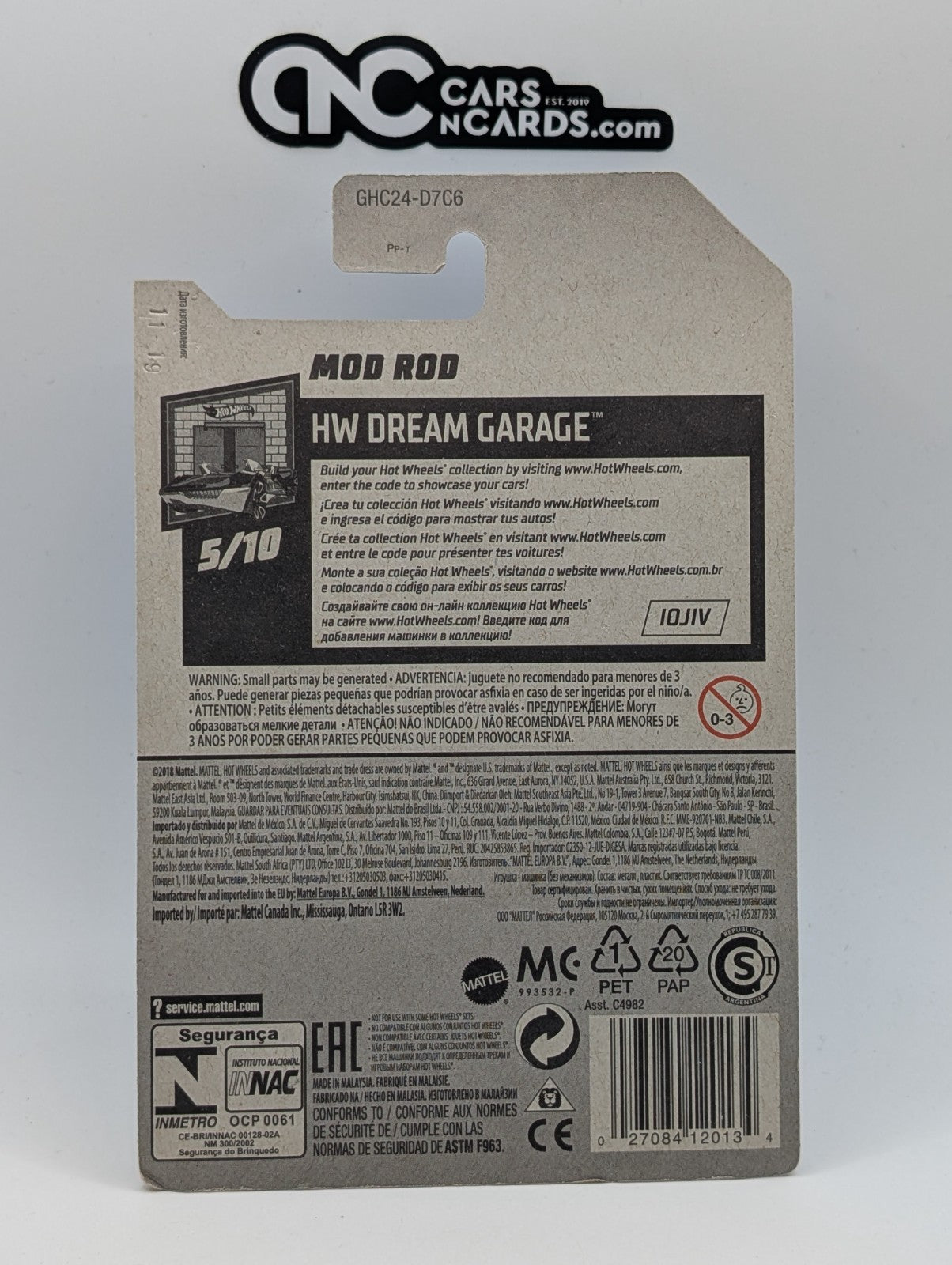 2020 Hot Wheels HW Dream Garage 5/10 Mod Rod Red 109/250 (Soft Corners)