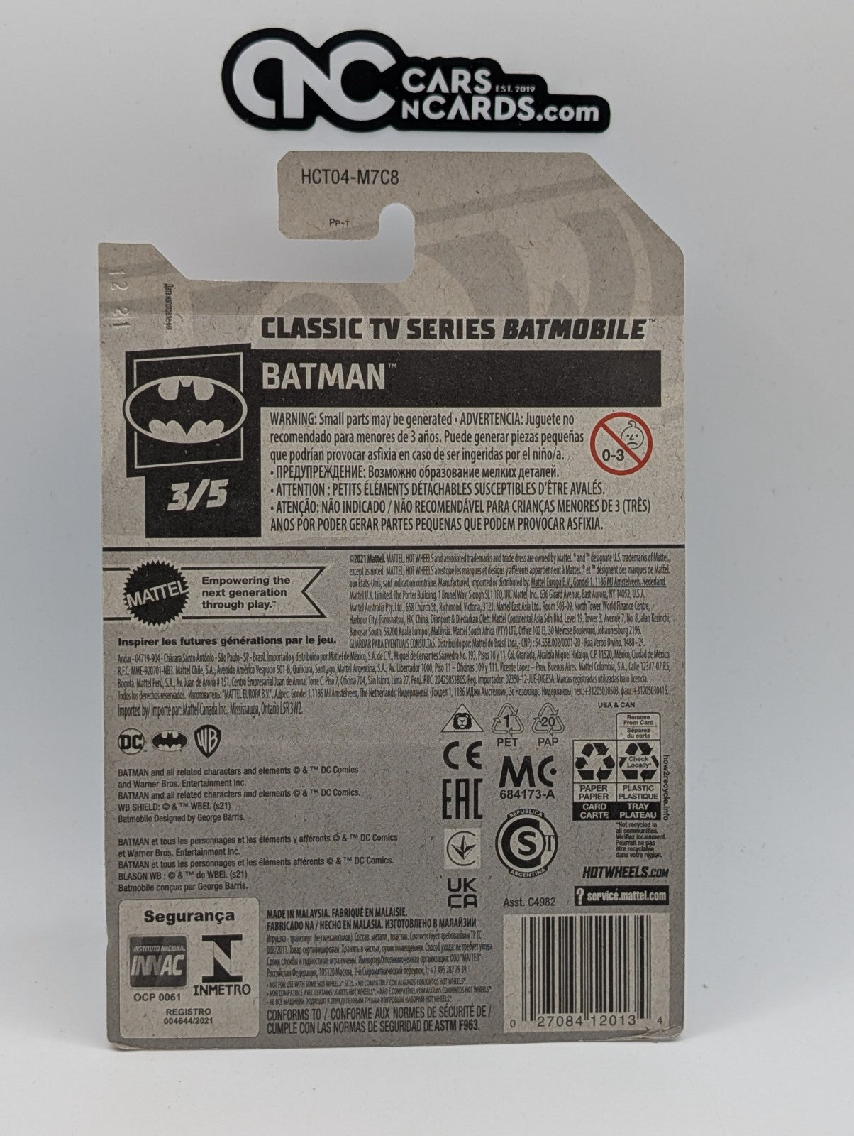 2022 Hot Wheels Batman Tooned Classic TV Series Batmobile Black (Soft Corners)