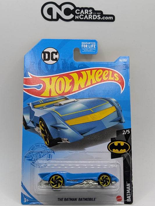 2021 Hot Wheels Batman 2/5 The Batman Batmobile Blue 56/250 (Card Damage)