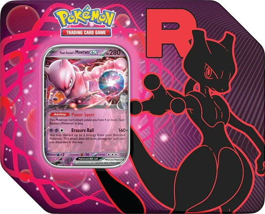 Pokemon Team Rocket Tin Mewtwo Sealed