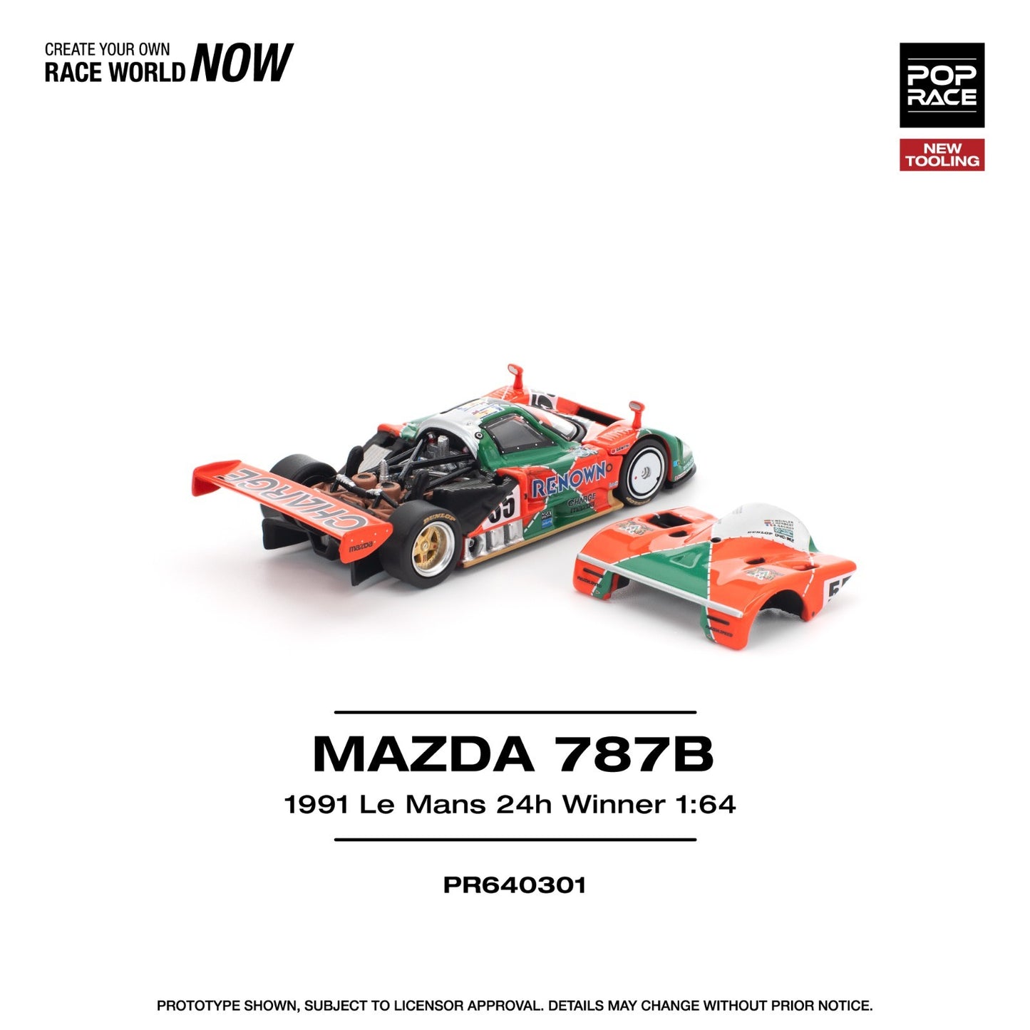 POPRACE 1:64 MAZDA 787B 1991 LE MANS 24H WINNER PR640301
