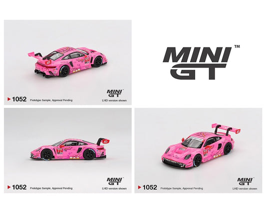 Mini GT 1:64 Porsche 911 GT3 R #77 AO Racing Roxy 2024 IMSA ROAD AMERICA