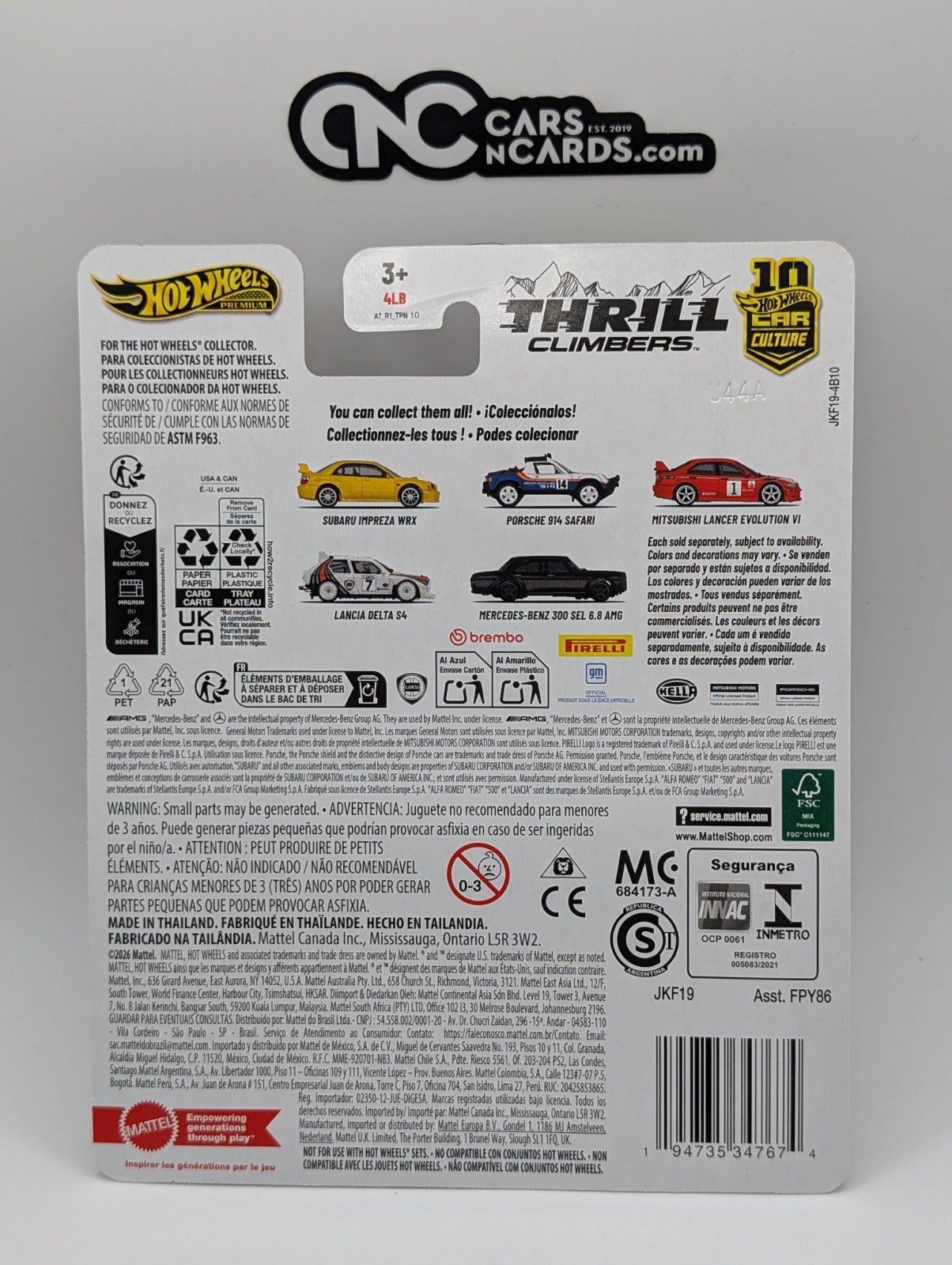 2026 Hot Wheels Premium Car Culture Thrill Climbers Mitsubishi Lancer Evolution