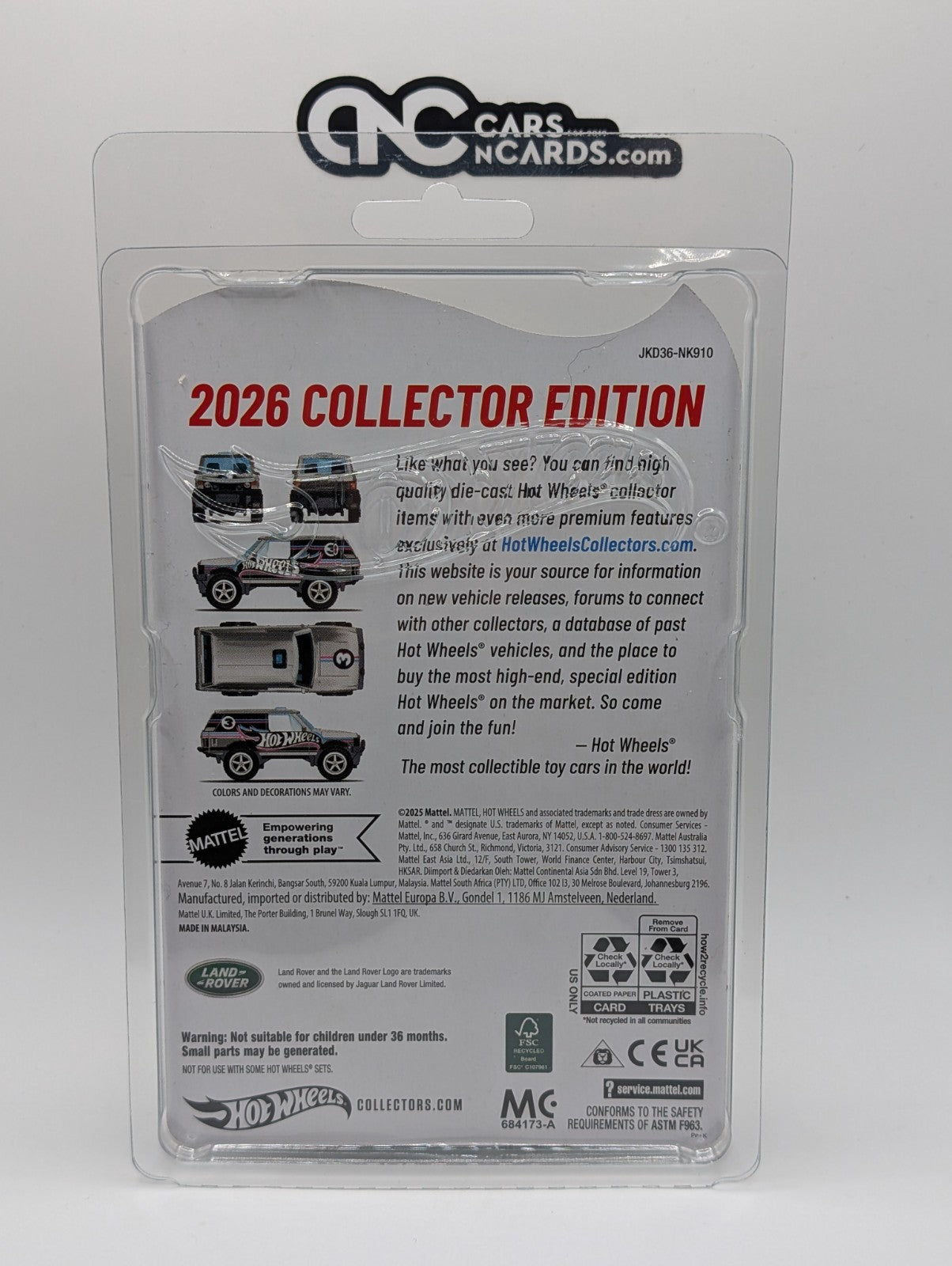 2026 Hot Wheels Mail In Collector Edition Range Rover Classic With Protector