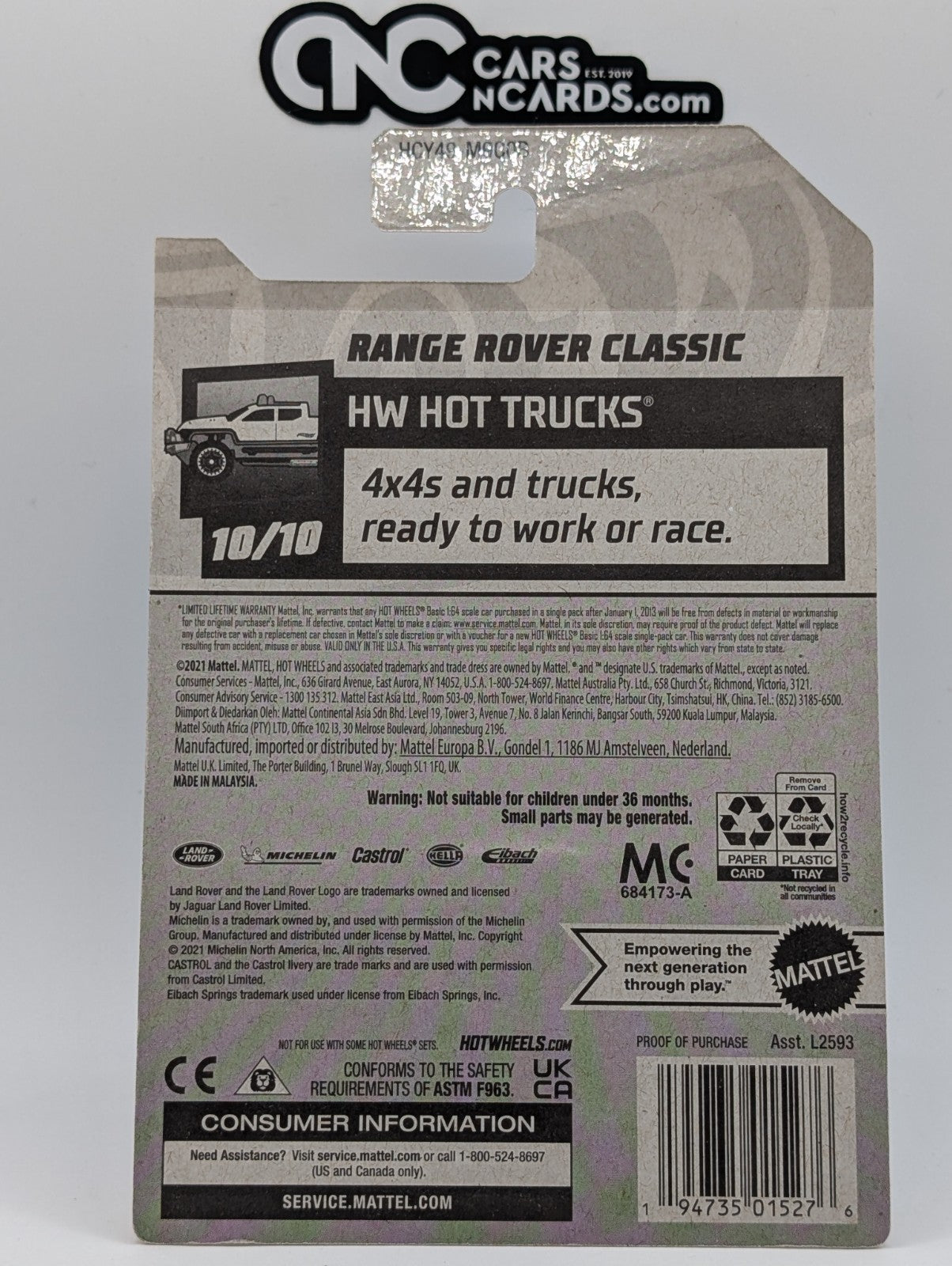 2021 Hot Wheels RLC Factory Sealed Range Rover Classic White GameStop Exclusive