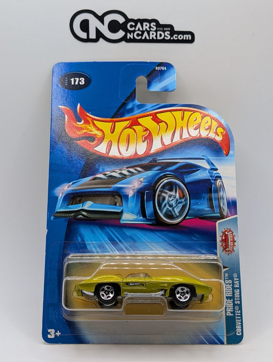2004 Hot Wheels Pride Rides Corvette Sting Ray Collector #173 (Yellow Blister)