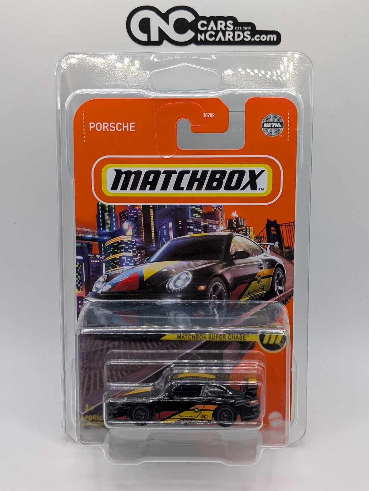 2022 Matchbox Super Chase Porsche 911 GT3 With Protector (Hook Crease)