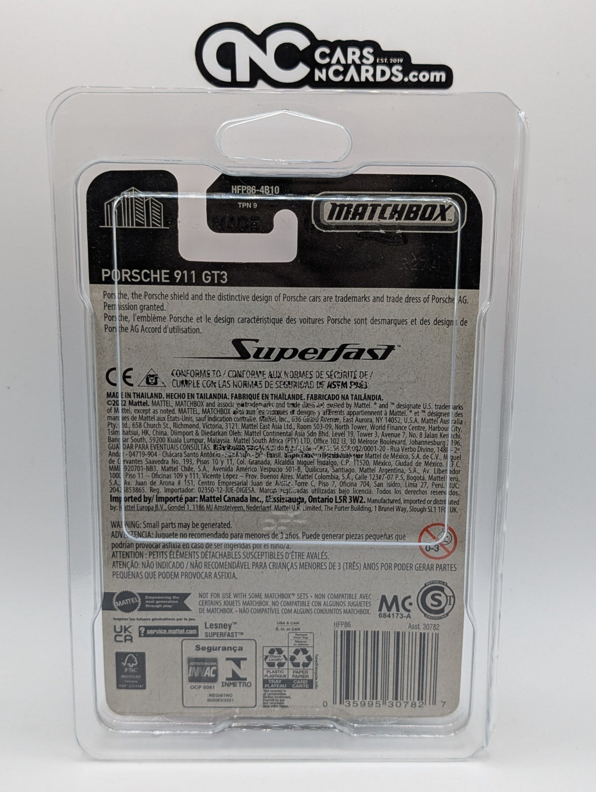 2022 Matchbox Super Chase Porsche 911 GT3 With Protector (Hook Crease)