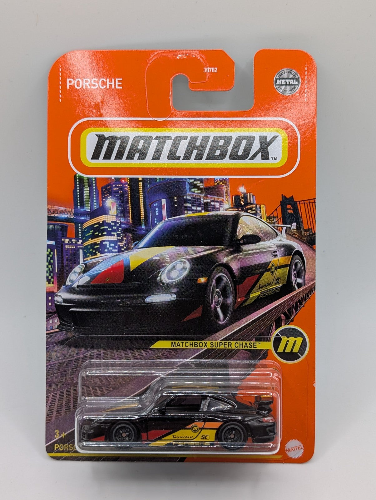 2022 Matchbox Super Chase Porsche 911 GT3 With Protector (Hook Crease)
