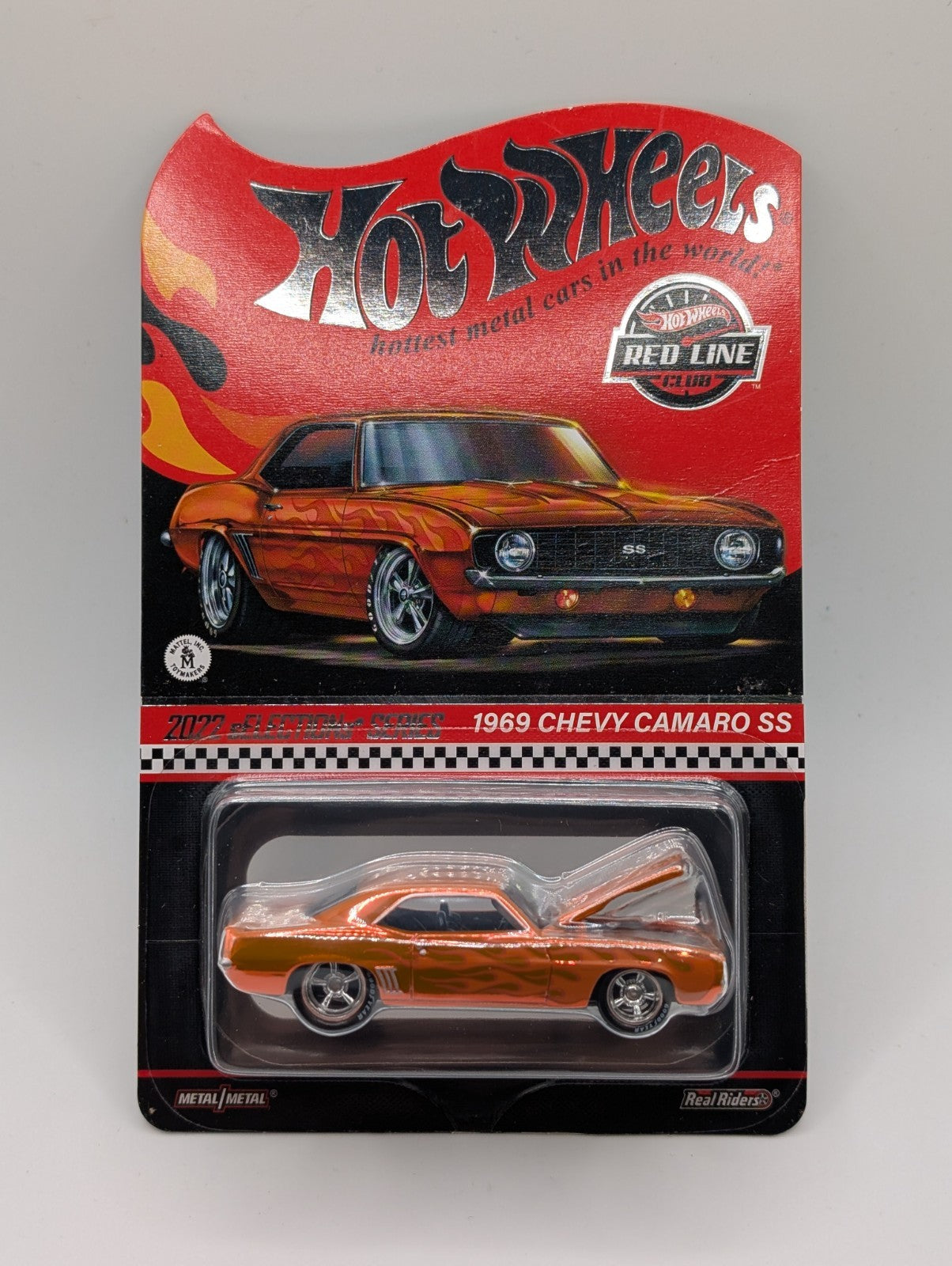 2022 Hot Wheels RLC sELECTIONs 1969 Chevy Camaro SS Orange (Card Crease)
