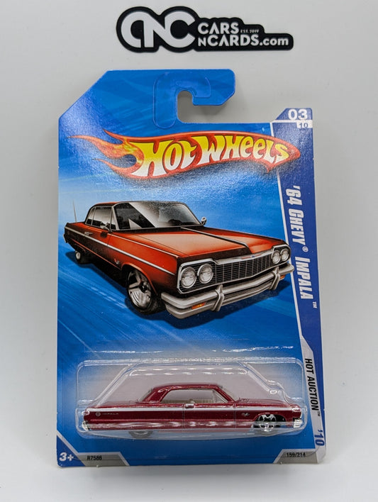 2010 Hot Wheels Hot Auction '64 Chevy Impala Red 159/214