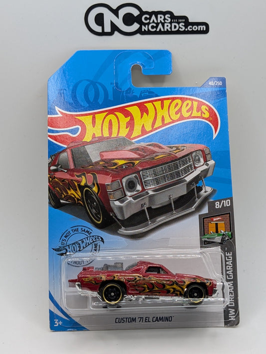 2020 Hot Wheels HW Dream Garage Custom 71 El Camino Red 40/250 (Damaged Blister)