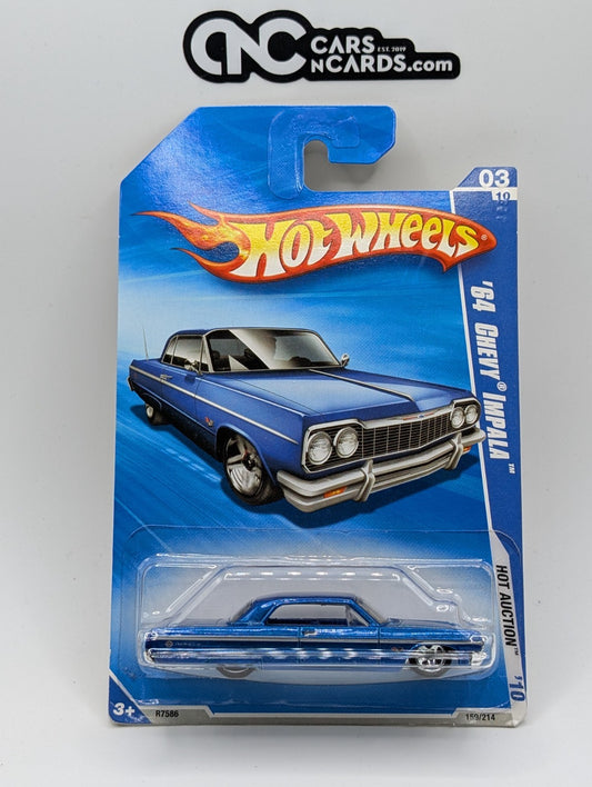 2010 Hot Wheels Hot Auction '64 Chevy Impala Blue 159/214