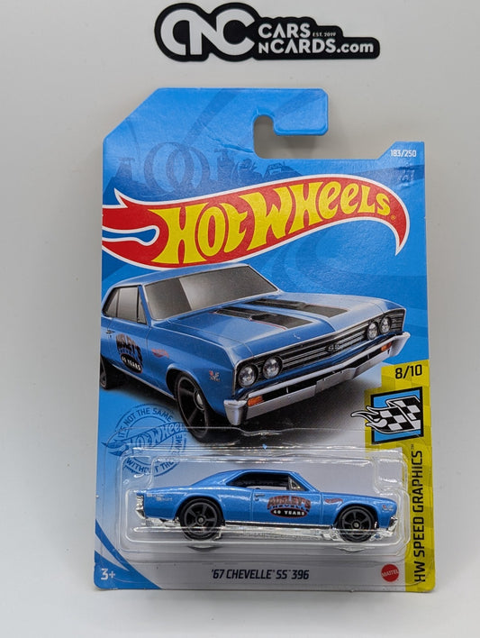 2021 Hot Wheels HW Speed Graphics '67 Chevelle SS 396 Blue (Hook Crease)