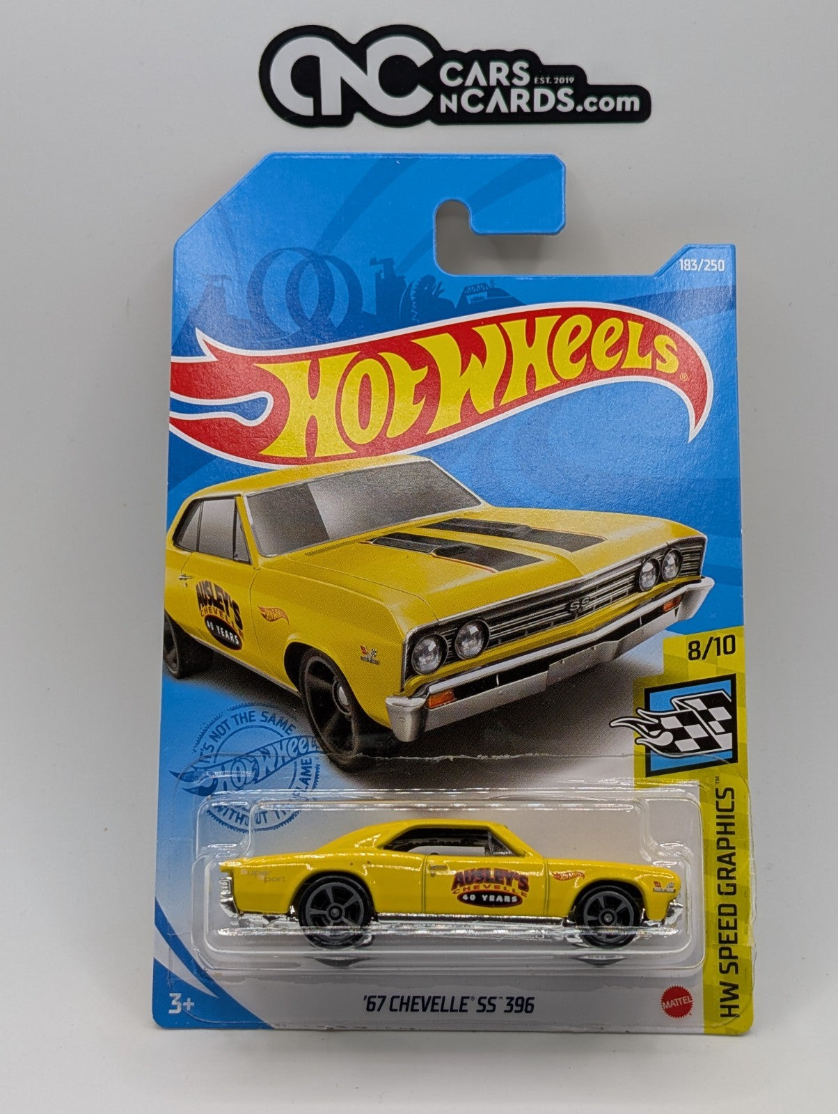 2021 Hot Wheels HW Speed Graphics '67 Chevelle SS 396 Yellow (Soft Corners)