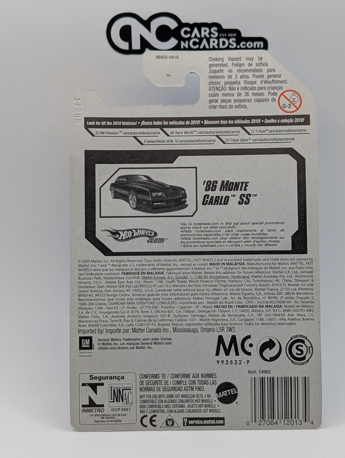 2010 Hot Wheels HW Premiere 45/52 '86 Monte Carlo SS 45/214