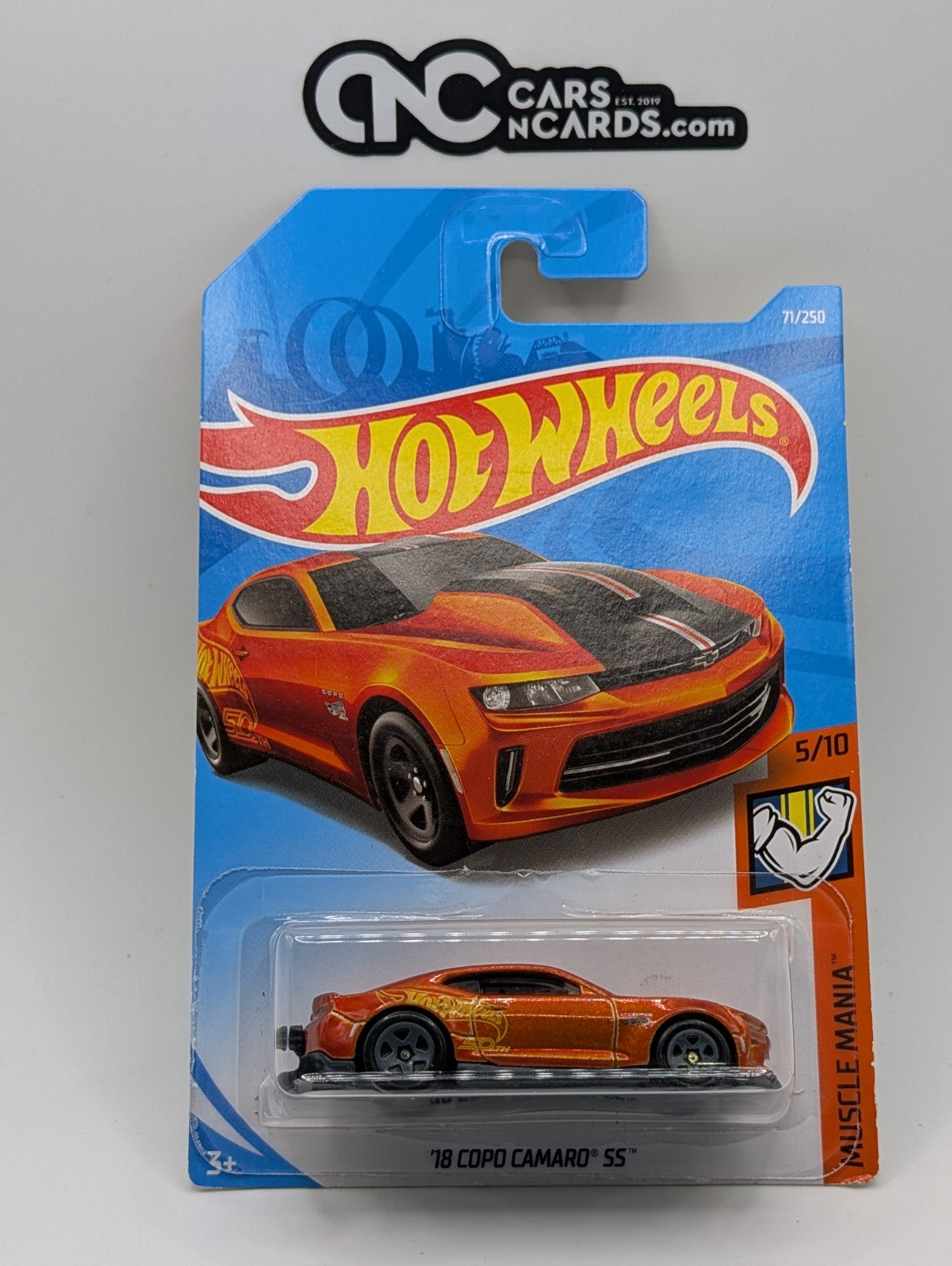 2019 Hot Wheels Muscle Mania '18 COPO Camaro SS Orange 71/250