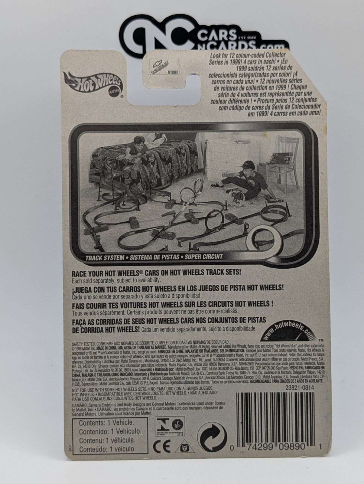 1999 Hot Wheels 1967 Camaro 23821 Collector #1014 (Soft Corners)