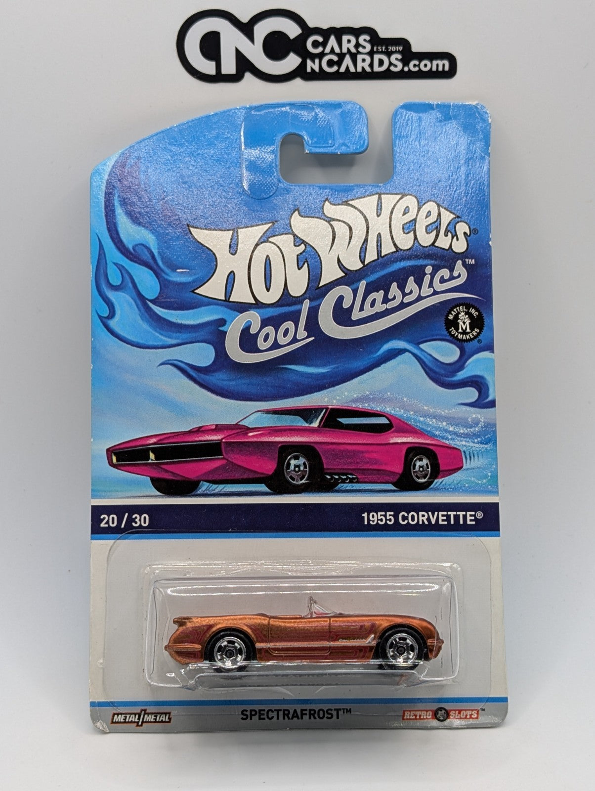 2014 Hot Wheel Cool Classics 20/30 1955 Corvette Spectrafrost Copper (Damaged)