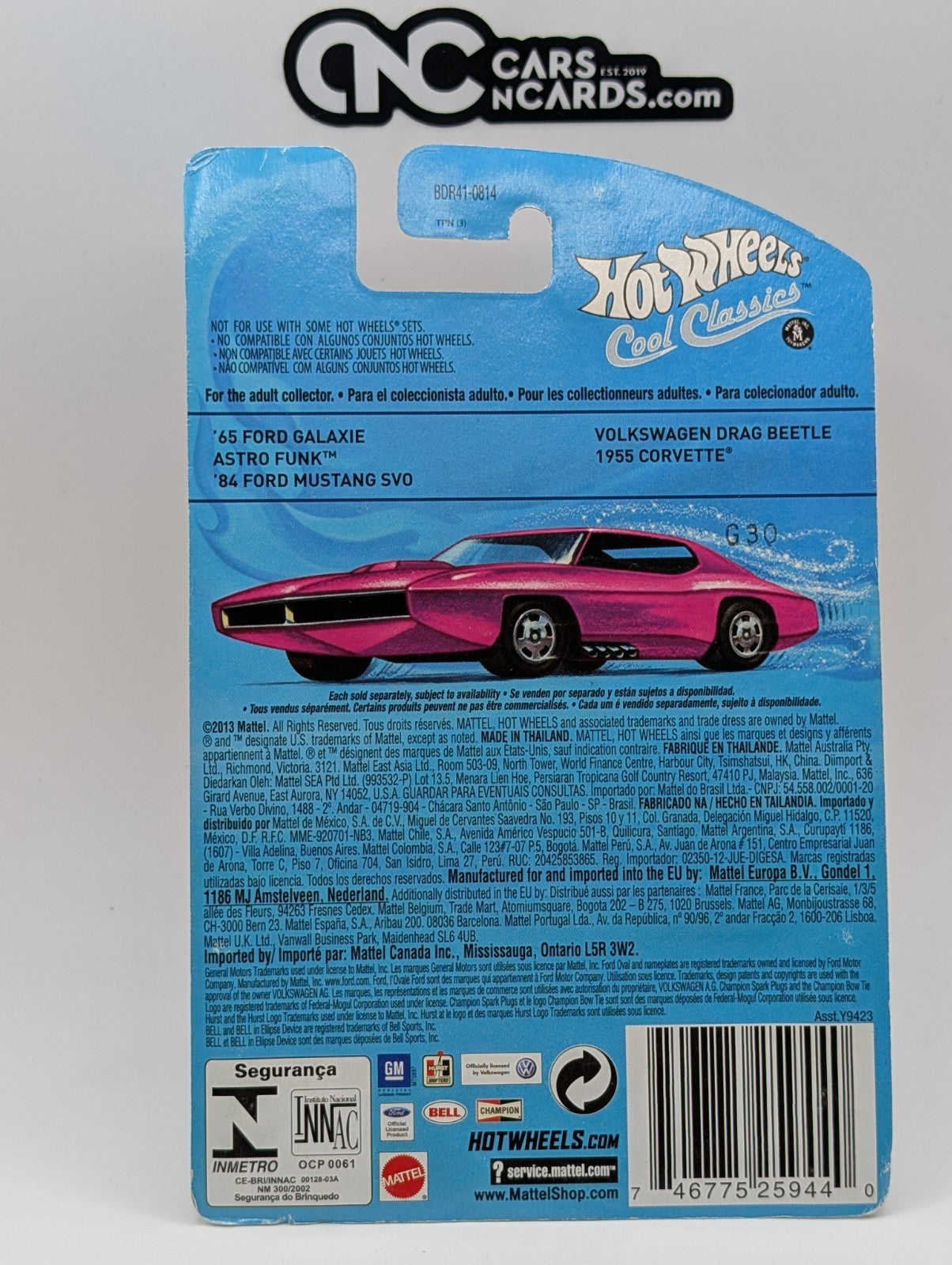 2014 Hot Wheel Cool Classics 20/30 1955 Corvette Spectrafrost Copper (Damaged)