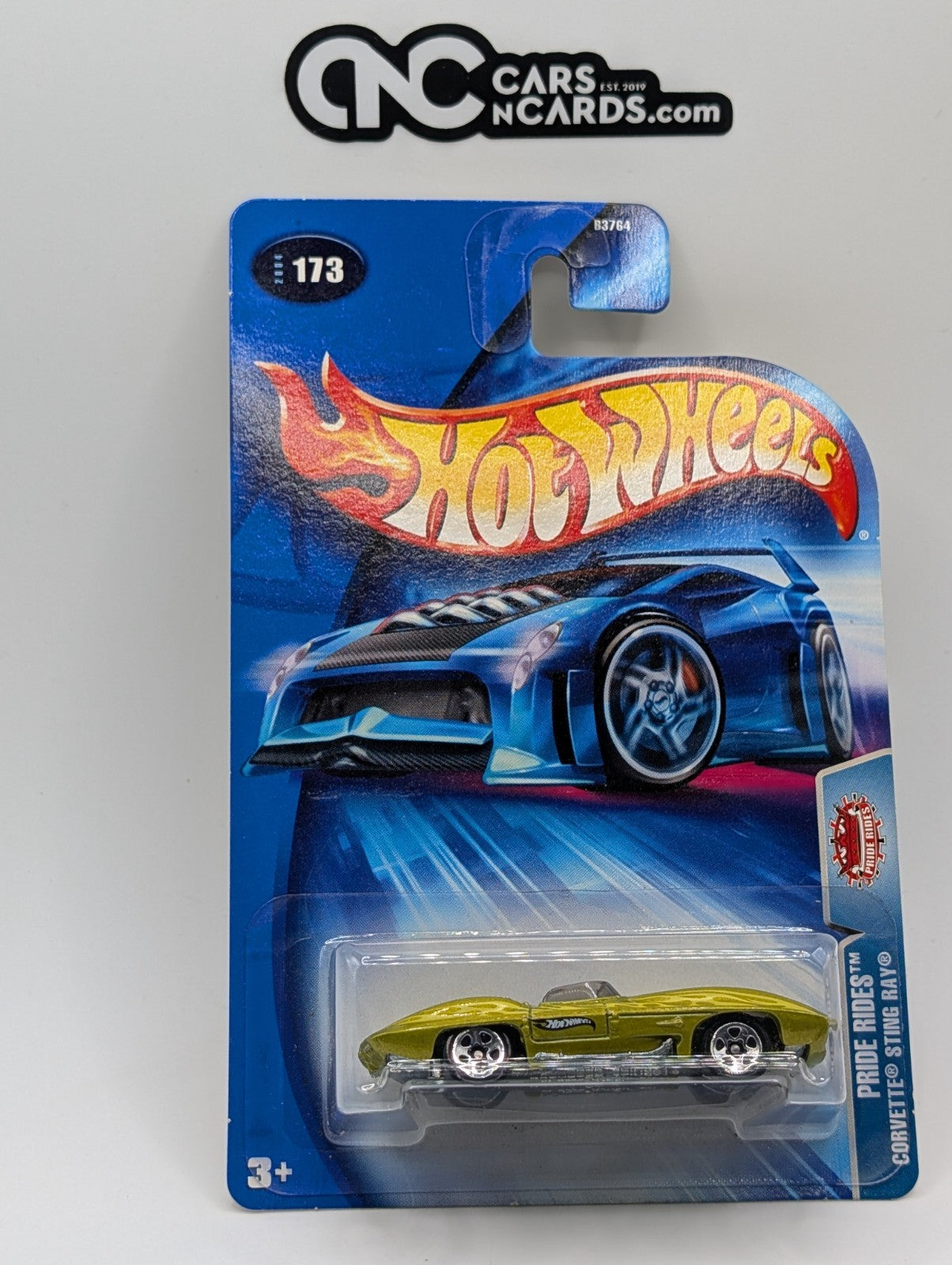 2004 Hot Wheels Pride Rides Corvette Sting Ray Collector #173 (Soft Corners)