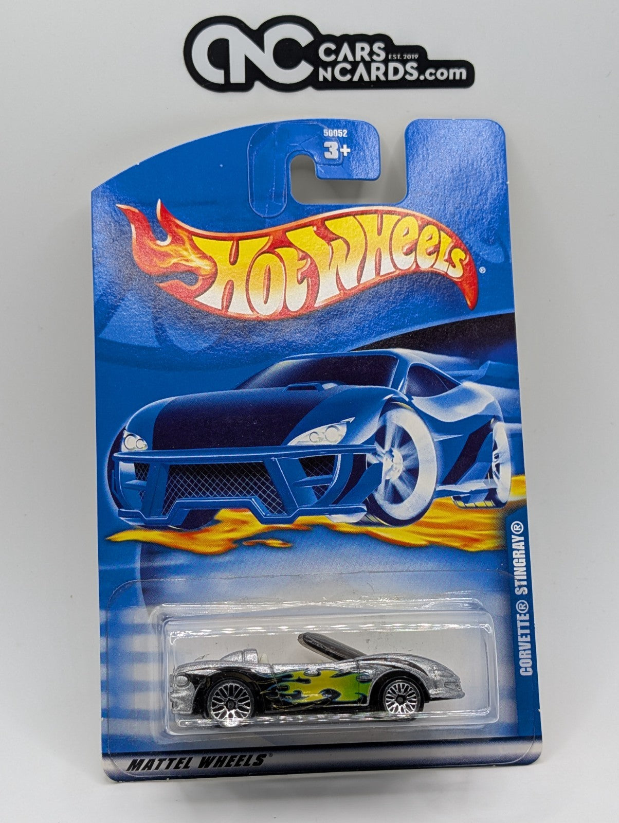 2001 Hot Wheels Corvette Stingray Silver Collector #180 (Soft Corners)
