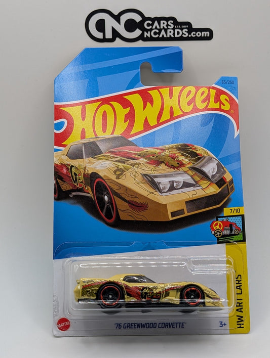 2023 Hot Wheels HW Art Cars 7/10 '76 Greenwood Corvette 65/250 (Soft Corners)