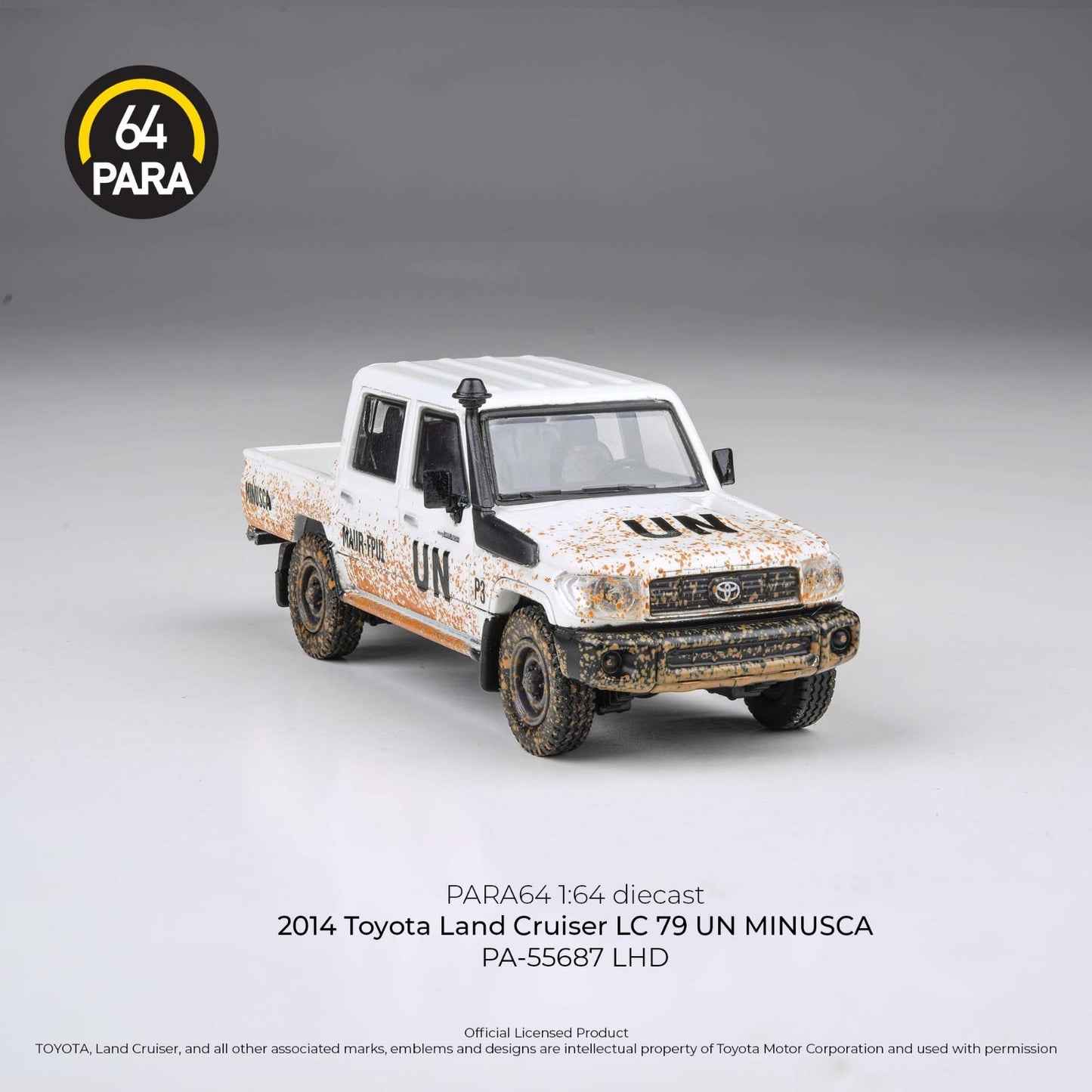 PARA64 1:64 2014 Toyota Land Cruiser LC79 UN MINUSCA LHD Off road effect PA-5568