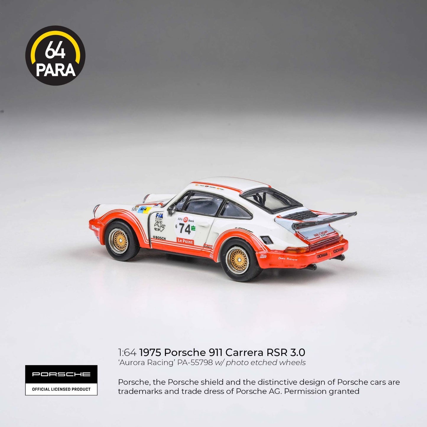 PARA64 1:64 1974 Porsche 911 Carerra RSR 3.0 Aurora Racing LHD PA-55798