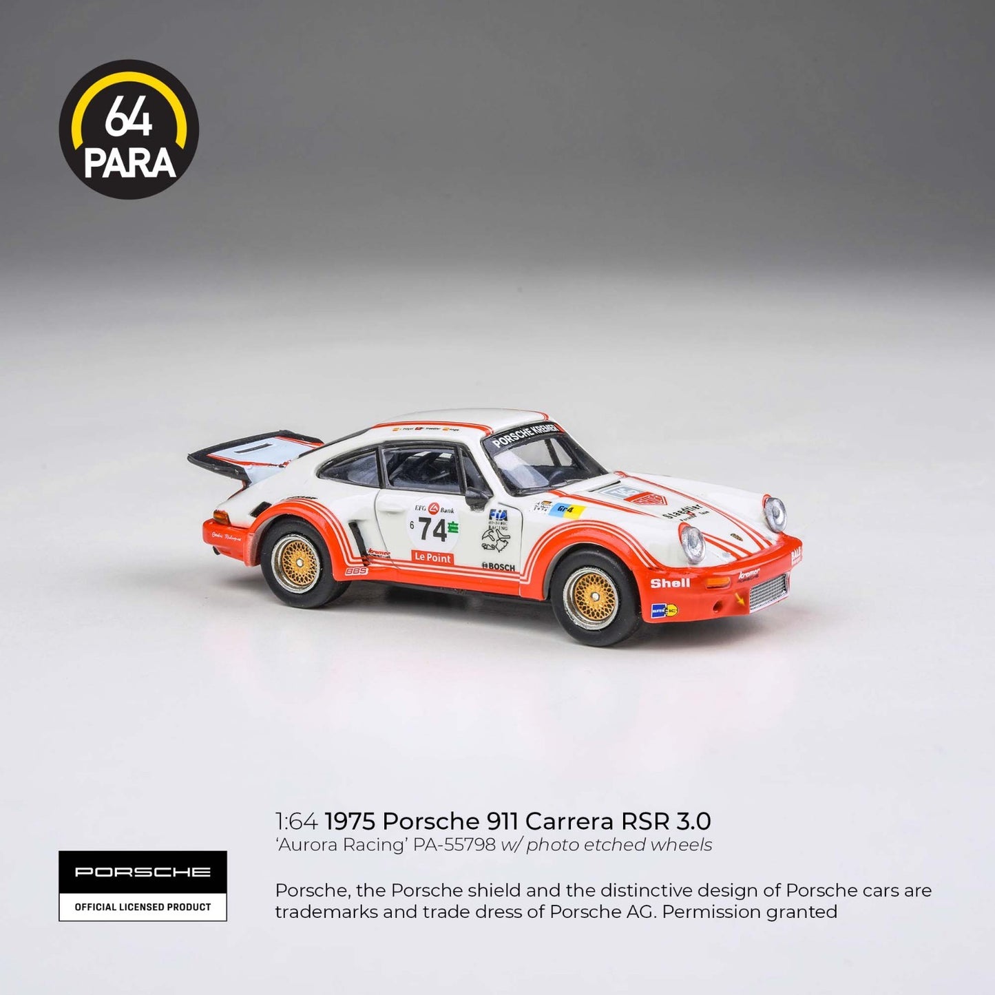 PARA64 1:64 1974 Porsche 911 Carerra RSR 3.0 Aurora Racing LHD PA-55798