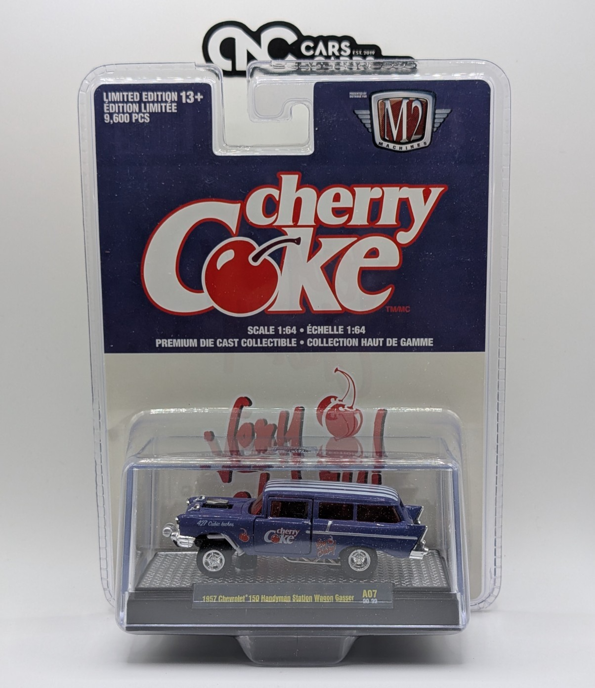 M2 Machines Cherry Coke 1957 Chevrolet 150 Handyman Station Wagon Gasser