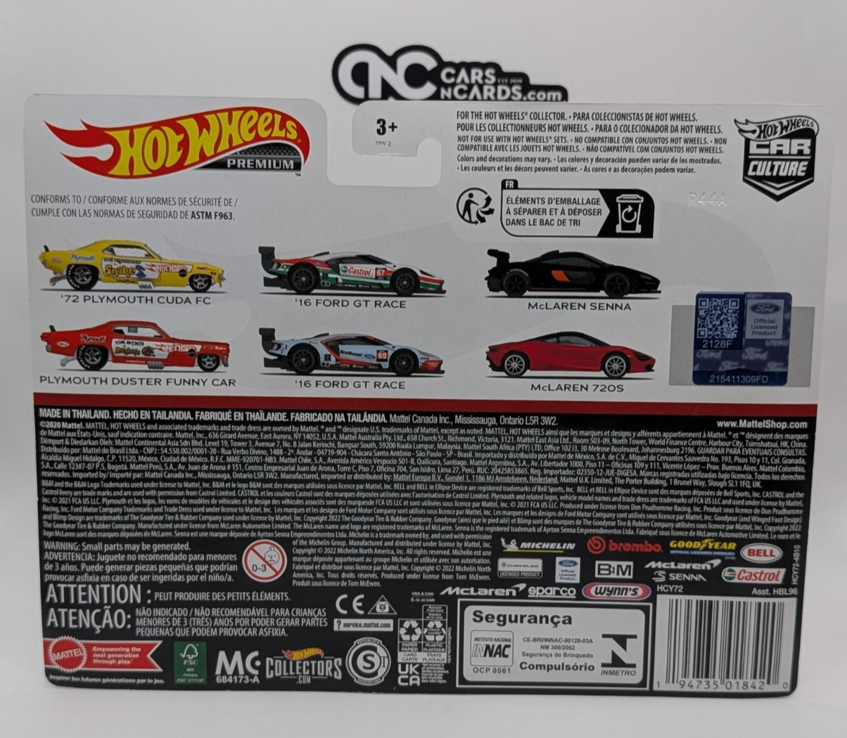 2022 Hot Wheels Premium Car Culture 2 Pack '16 Ford GT Race HCY72