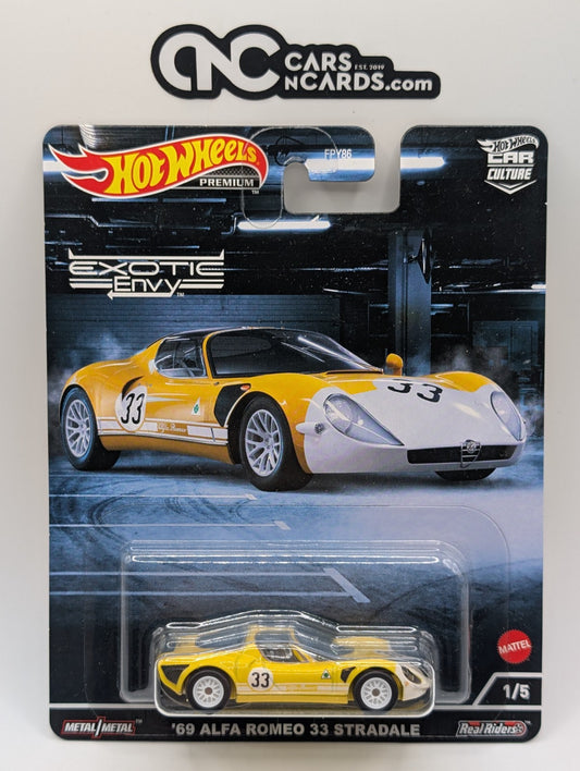 2022 Hot Wheels Premium Car Culture Exotic Envy 1/5 '69 Alfa Romeo 33 Stradale