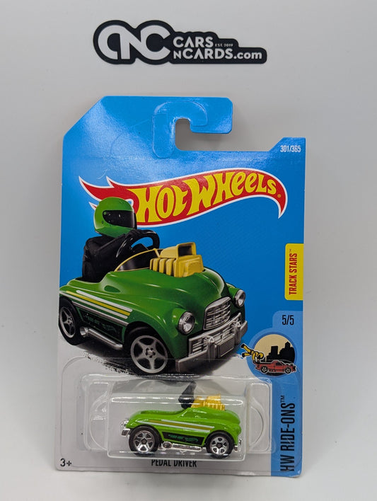 2017 Hot Wheels HW Ride-Ons 5/5 Pedal Driver Green 301/365 (Card Damage)