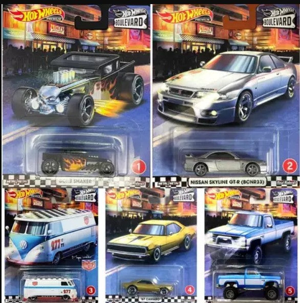 2020 Hot Wheels 1:64 Premium Boulevard 1 - 5 Full Set of 5 Cars