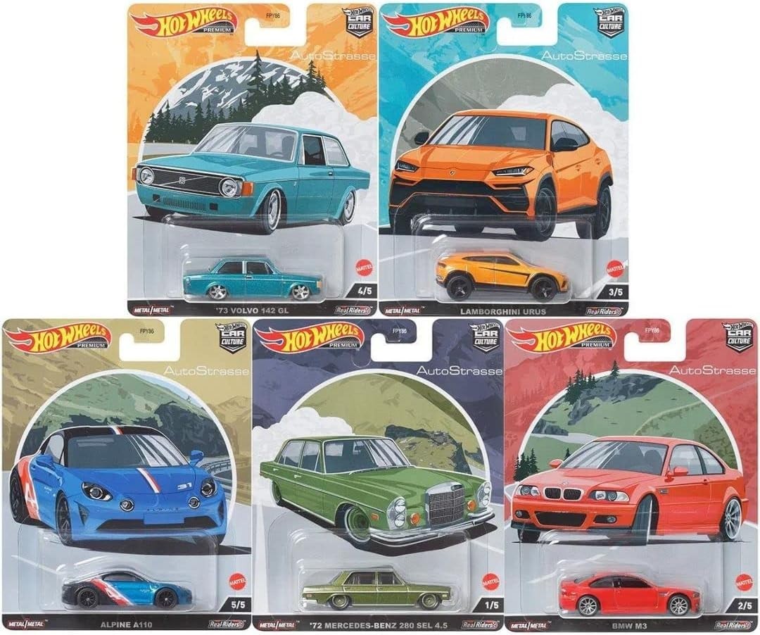 2022 Hot Wheels Premium Car Culture AutoStrasse Full Set of 5 Cars